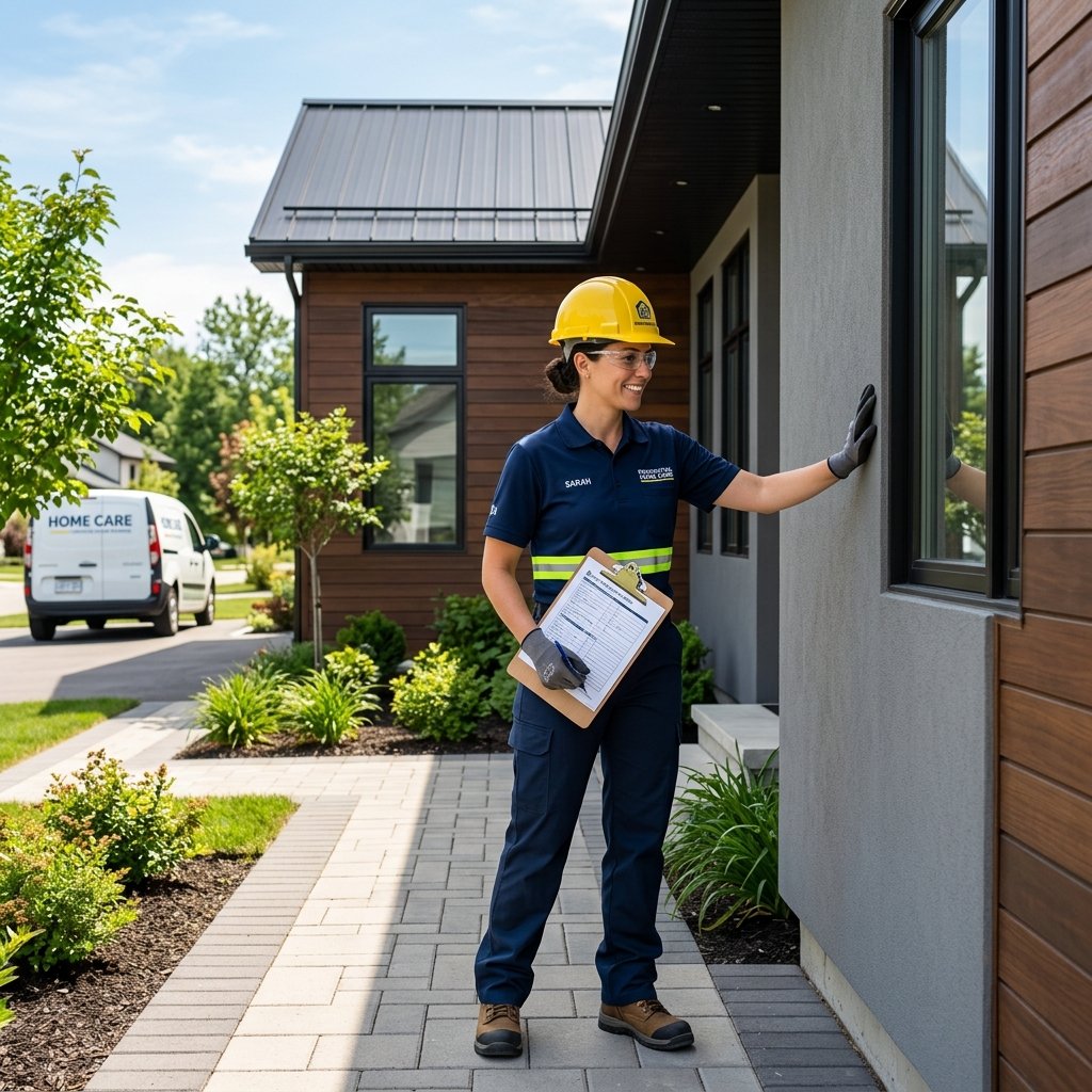 Professional craftsman from Sunshine State Properties inspecting a property